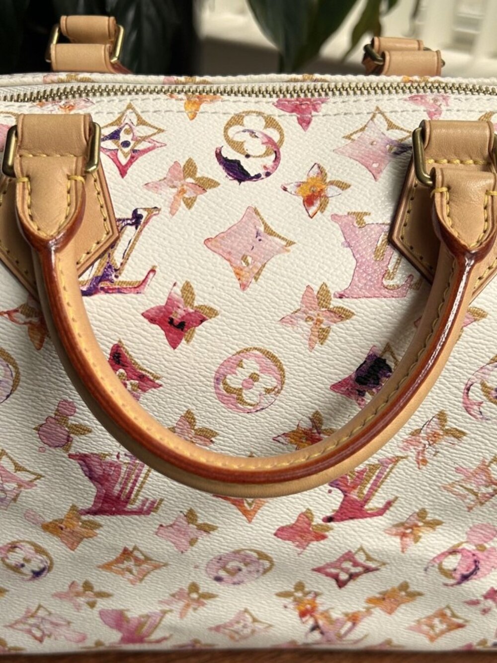 LOUIS VUITTON Watercolor Aquarelle Speedy Bag 30, White - Picture 10 of 16